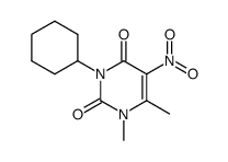 3-cyclohexyl-1,6-dimethyl-5-nitro-1H-pyrimidine-2,4-dione结构式