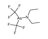 N,N-diethyl-1,1-bis(trifluoromethyl)arsanamine Structure