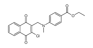 4-[(3-Chloro-1,4-dioxo-1,4-dihydro-naphthalen-2-ylmethyl)-methyl-amino]-benzoic acid ethyl ester Structure