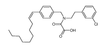 ([2-(3-chlorophenyl)ethyl]{4-[(1Z)-dec-1-enyl]benzyl}amino)(oxo)acetic acid Structure