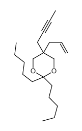 5-but-2-ynyl-2,2-dipentyl-5-prop-2-enyl-1,3-dioxane Structure