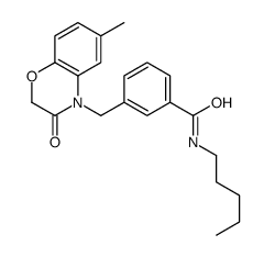 3-[(6-methyl-3-oxo-1,4-benzoxazin-4-yl)methyl]-N-pentylbenzamide结构式