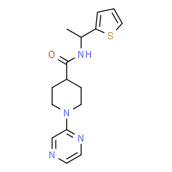 4-Piperidinecarboxamide,1-pyrazinyl-N-[1-(2-thienyl)ethyl]-(9CI) structure