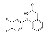 2-[2-(3,4-difluorophenyl)sulfanylphenyl]acetic acid Structure