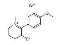 5-Bromo-6-(4-methoxy-phenyl)-1-methyl-2,3,4,5-tetrahydro-pyridinium; bromide结构式
