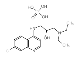 2-Propanol, 1-[ (7-chloro-4-quinolinyl)amino]-3-(diethylamino)-, phosphate (1:2) (salt) structure