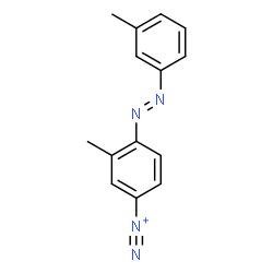 3-Methyl-4-[(3-methylphenyl)azo]benzenediazonium structure