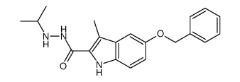 1-(2-(3-methyl-5-benzyloxyindolyl)carbonyl)-2-isopropyl hydrazide结构式