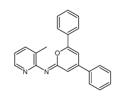 N-(3-methylpyridin-2-yl)-4,6-diphenylpyran-2-imine结构式
