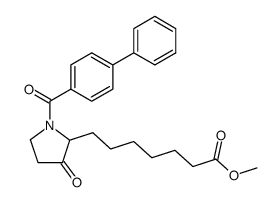 7-[1-(biphenyl-4-carbonyl)-3-oxo-pyrrolidin-2-yl]-heptanoic acid methyl ester Structure