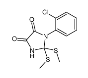 1-(2-chlorophenyl)-2,2-bis(methylsulfanyl)imidazolidine-4,5-dione结构式
