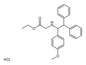 [1-(4-Methoxy-phenyl)-2,2-diphenyl-ethylamino]-acetic acid ethyl ester; hydrochloride Structure