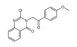 2-chloro-3-[2-(4-methoxyphenyl)-2-oxoethyl]quinazolin-4-one结构式