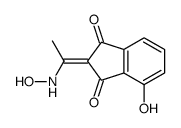 4-hydroxy-2-[1-(hydroxyamino)ethylidene]indene-1,3-dione结构式
