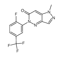 5-(2-fluoro-5-trifluoromethyl-phenyl)-1-methyl-1,5-dihydro-pyrazolo[4,3-c]pyridazin-6-one结构式
