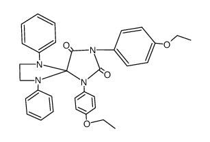 1,3-bis-(4-ethoxy-phenyl)-6,9-diphenyl-1,3,6,9-tetraaza-spiro[4.4]nonane-2,4-dione结构式