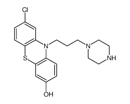8-chloro-10-(3-piperazin-1-ylpropyl)phenothiazin-3-ol结构式