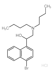 1-Naphthalenemethanol,4-bromo-a-[(dibutylamino)methyl]-,hydrochloride (1:1) structure