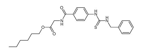 [4-(3-Benzyl-thioureido)-benzoylamino]-acetic acid hexyl ester Structure