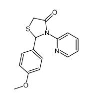 2-(4-methoxyphenyl)-3-pyridin-2-yl-1,3-thiazolidin-4-one Structure