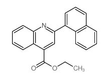 4-Quinolinecarboxylicacid, 2-(1-naphthalenyl)-, ethyl ester结构式