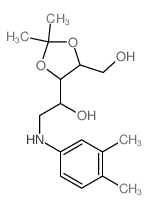 2-[(3,4-dimethylphenyl)amino]-1-[5-(hydroxymethyl)-2,2-dimethyl-1,3-dioxolan-4-yl]ethanol结构式