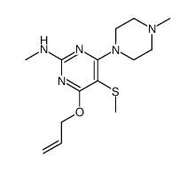 N-Methyl-6-allyloxy-4-(4-methylpiperazino)-5-(methylthio)pyrimidin-2-amine结构式