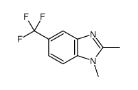1,2-dimethyl-5-(trifluoromethyl)-1H-benzimidazole结构式