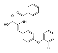 (2Z)-2-(benzoylamino)-3-[4-(2-bromophenoxy)phenyl]prop-2-enoic acid结构式