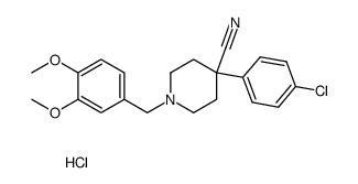 4-(4-chlorophenyl)-4-cyano-1-(3,4-dimethoxybenzyl)-piperidine hydrochloride Structure