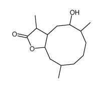 5-hydroxy-3,6,10-trimethyl-3a,4,5,6,7,8,9,10,11,11a-decahydro-3H-cyclodeca[b]furan-2-one结构式