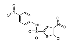 5-chloro-4-nitro-N-(4-nitrophenyl)thiophene-2-sulfonamide结构式