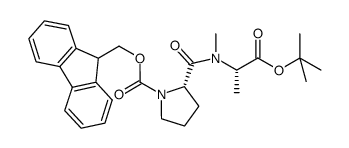 N-9-fluorenylmethoxycarbonyl-L-pro-L-N-methyl-ala-tert-butyl ester结构式