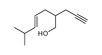 6-methyl-2-prop-2-ynylhept-4-en-1-ol结构式