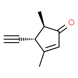 2-Cyclopenten-1-one, 4-ethynyl-3,5-dimethyl-, trans- (9CI)结构式