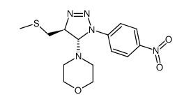 4-[5-methylsulfanylmethyl-3-(4-nitro-phenyl)-4,5-dihydro-3H-[1,2,3]triazol-4-yl]-morpholine Structure