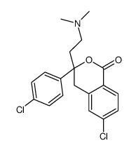 6-chloro-3-(4-chlorophenyl)-3-[2-(dimethylamino)ethyl]-4H-isochromen-1-one Structure