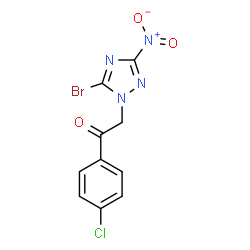 2-{5-bromo-3-nitro-1H-1,2,4-triazol-1-yl}-1-(4-chlorophenyl)ethanone结构式