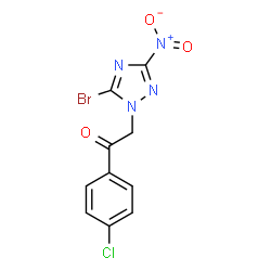 2-{5-bromo-3-nitro-1H-1,2,4-triazol-1-yl}-1-(4-chlorophenyl)ethanone structure