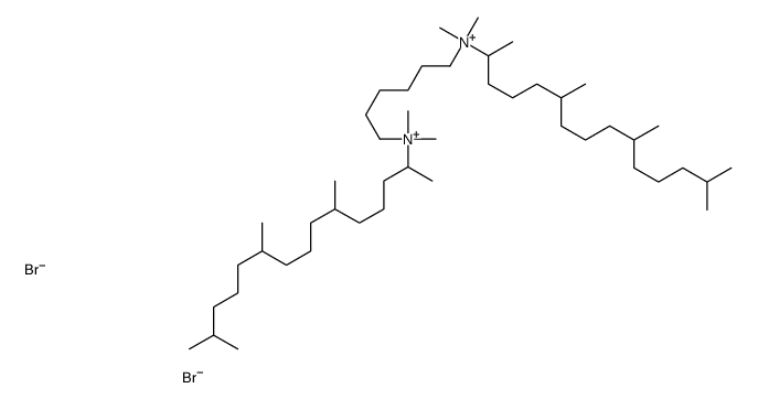 6-[dimethyl(6,10,14-trimethylpentadecan-2-yl)azaniumyl]hexyl-dimethyl-(6,10,14-trimethylpentadecan-2-yl)azanium,dibromide Structure