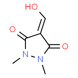 3,5-Pyrazolidinedione, 4-(hydroxymethylene)-1,2-dimethyl- (9CI) structure
