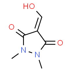 3,5-Pyrazolidinedione, 4-(hydroxymethylene)-1,2-dimethyl- (9CI) Structure