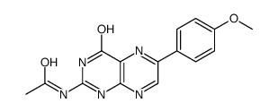 N-[6-(4-methoxyphenyl)-4-oxo-1H-pteridin-2-yl]acetamide结构式