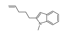 1-methyl-2-pent-4-enylindole结构式