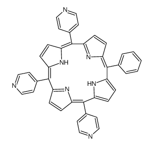 5,10,15-tris(4'-pyridyl)-20-(phenyl)porphyrin结构式