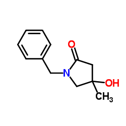 1-BENZYL-4-HYDROXY-4-METHYLPYRROLIDIN-2-ONE Structure