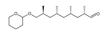 (2S,4S,6R,8S)-2,4,6,8-tetramethyl-9-((tetrahydro-2H-pyran-2-yl)oxy)nonanal结构式