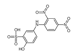 5-(2,4-dinitroanilino)-2-hydroxybenzenesulfonic acid结构式