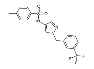 4-methyl-N-[1-[[3-(trifluoromethyl)phenyl]methyl]pyrazol-4-yl]benzenesulfonamide结构式