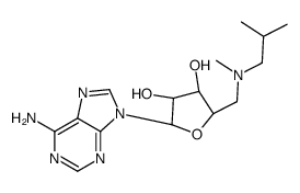 (2R,3R,4S,5R)-2-(6-aminopurin-9-yl)-5-[[methyl(2-methylpropyl)amino]methyl]oxolane-3,4-diol结构式